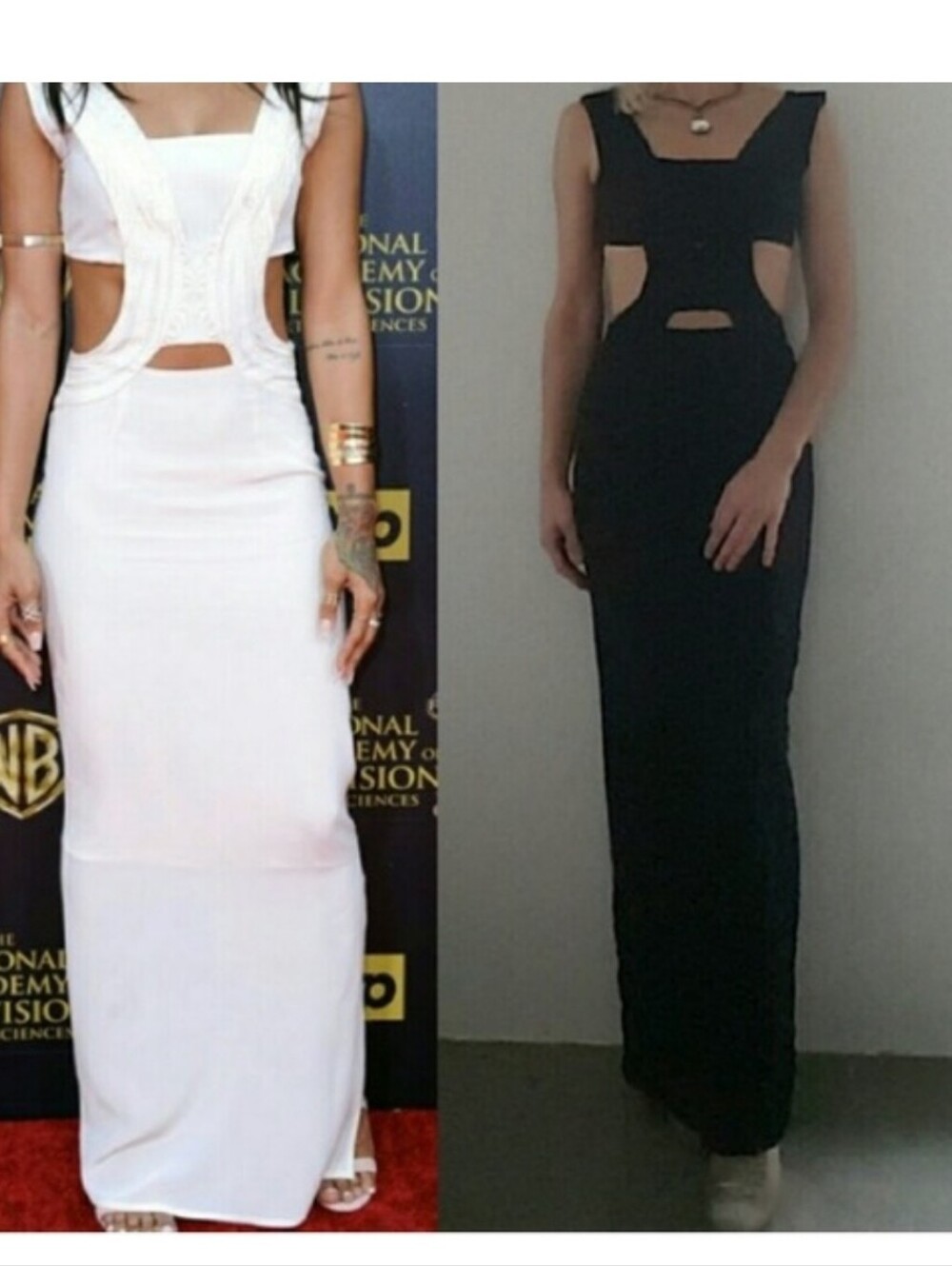 Nwt Chinyere celebrity prom silk cut out dress 2 - Picture 3 of 3